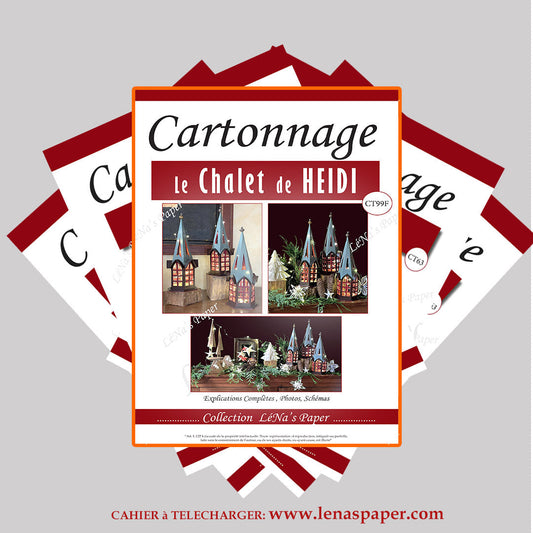 Le Chalet de HEIDI-Tuto Cartonnage à télécharger (Copie) Lena's Paper
