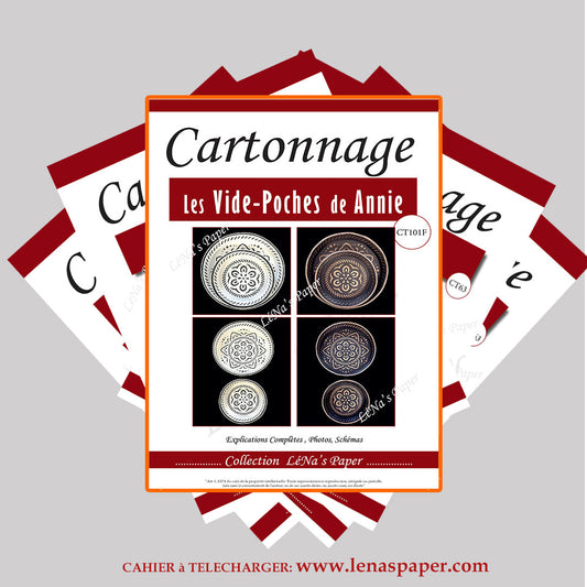 Les Vide- Poches de Annie -Tuto Cartonnage à télécharger (Copie) Lena's Paper