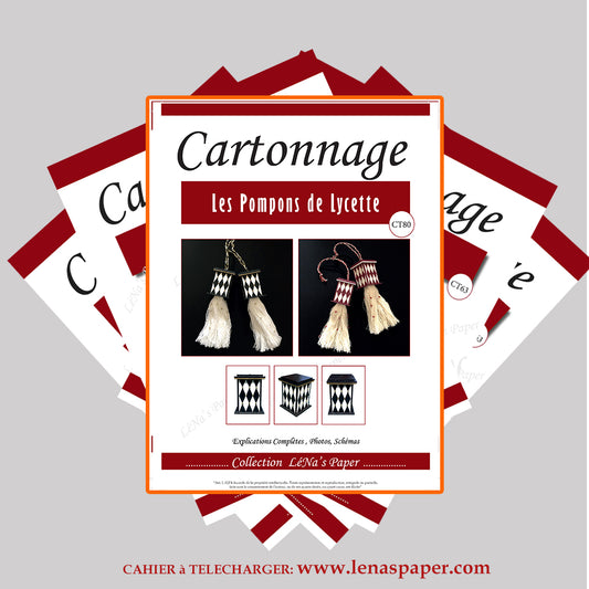 Pompons de Lycette-Tuto Cartonnageà télécharger Lena's Paper