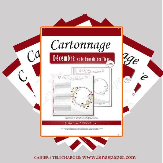 Planche Décembre du Calendrier perpétuel - Tuto à Télécharger Lena's Paper