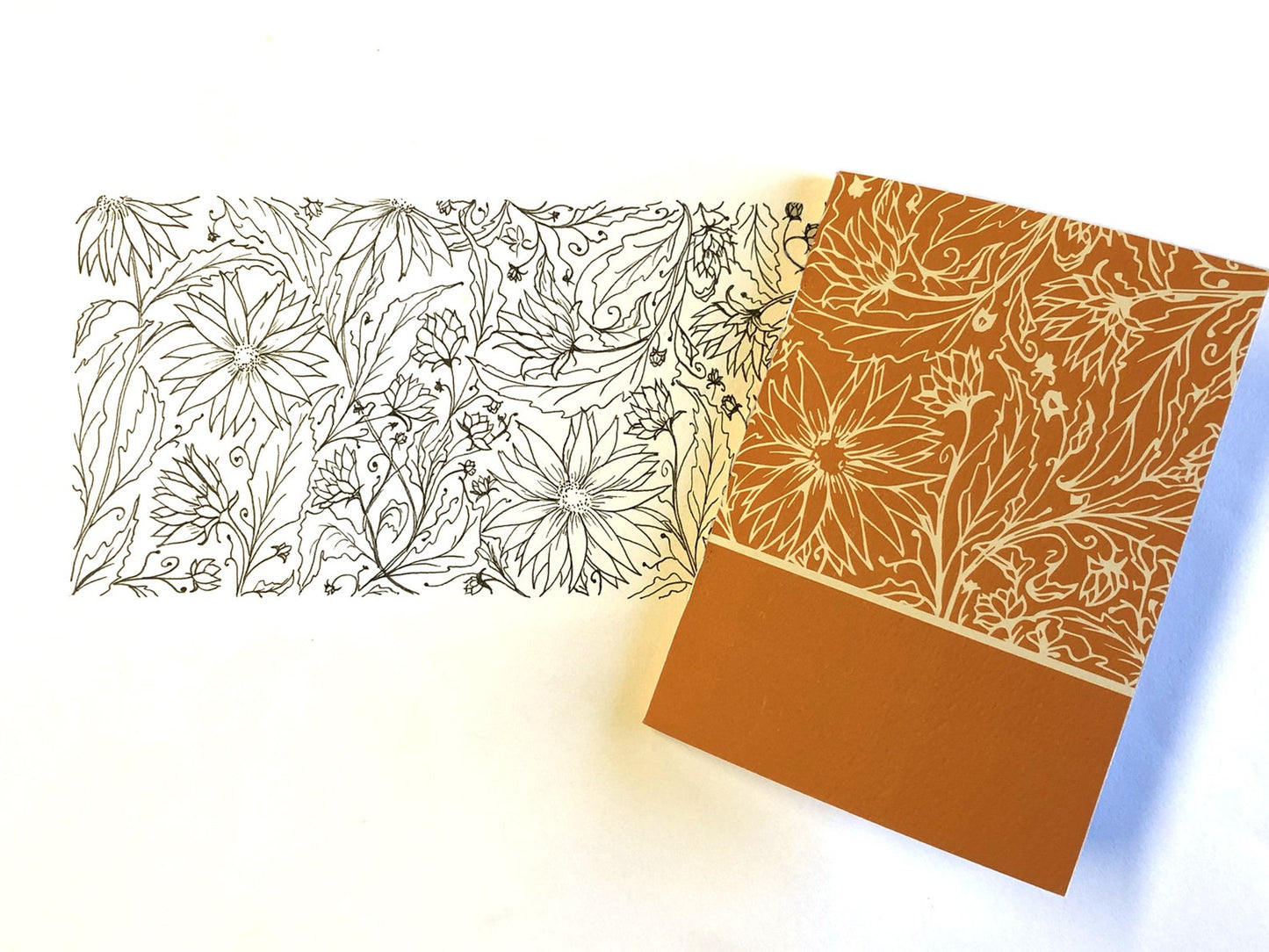 Carnet A6 MAGUY - calepin fleuri 48 pages blanches Lena's Paper