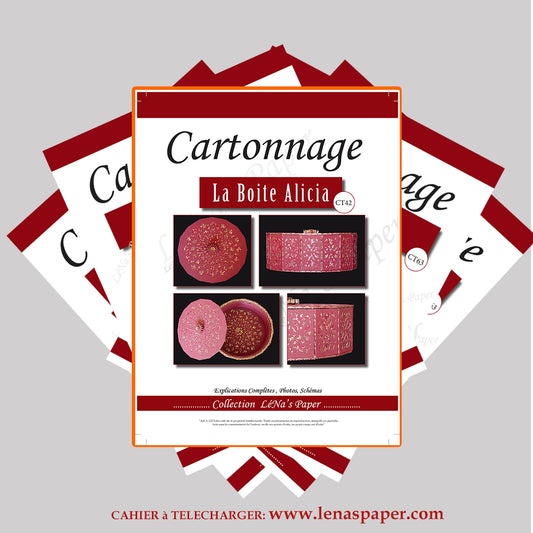 La Boite ALICIA -Tuto Cartonnage à télécharger (Copie) Lena's Paper