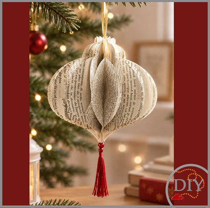 Les 3 Lampions de Noël -Tuto Cartonnage à télécharger Lena's Paper