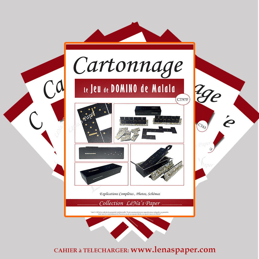 Le Domino de Malala -Tuto Cartonnage à télécharger (Copie) Lena's Paper