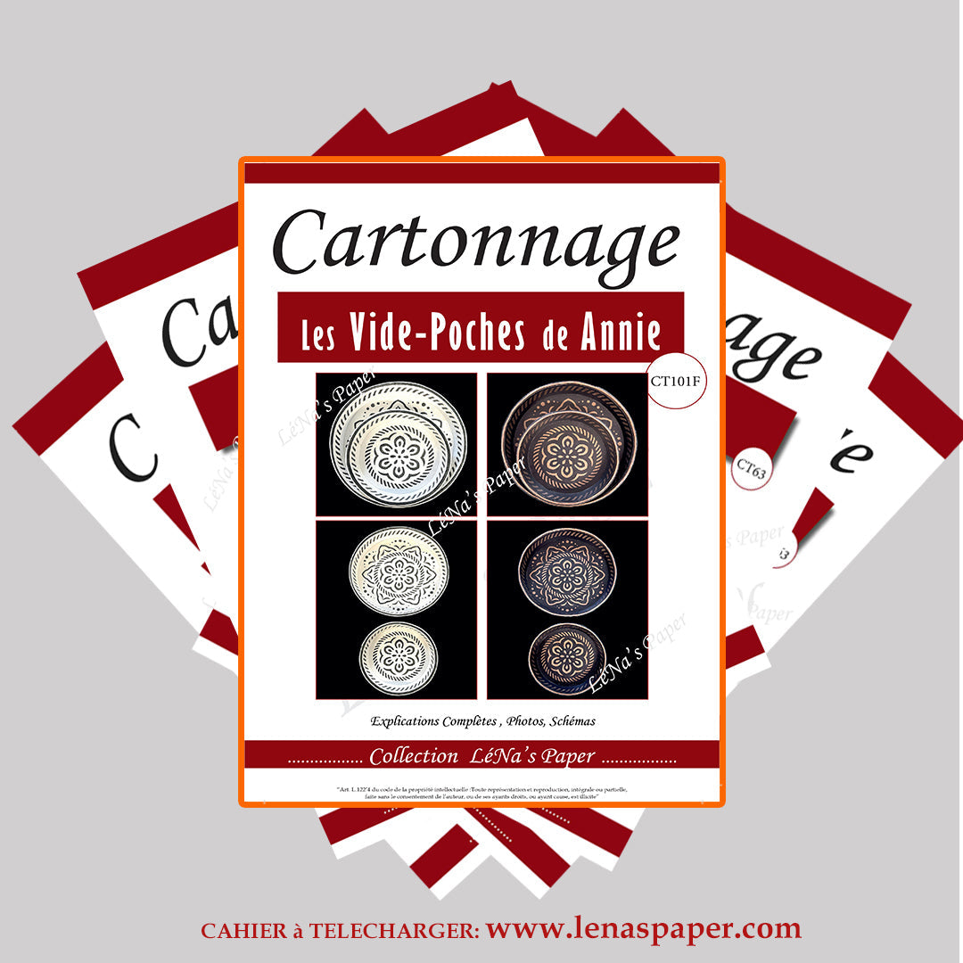 Les Vide- Poches de Annie -Tuto Cartonnage à télécharger (Copie) Lena's Paper