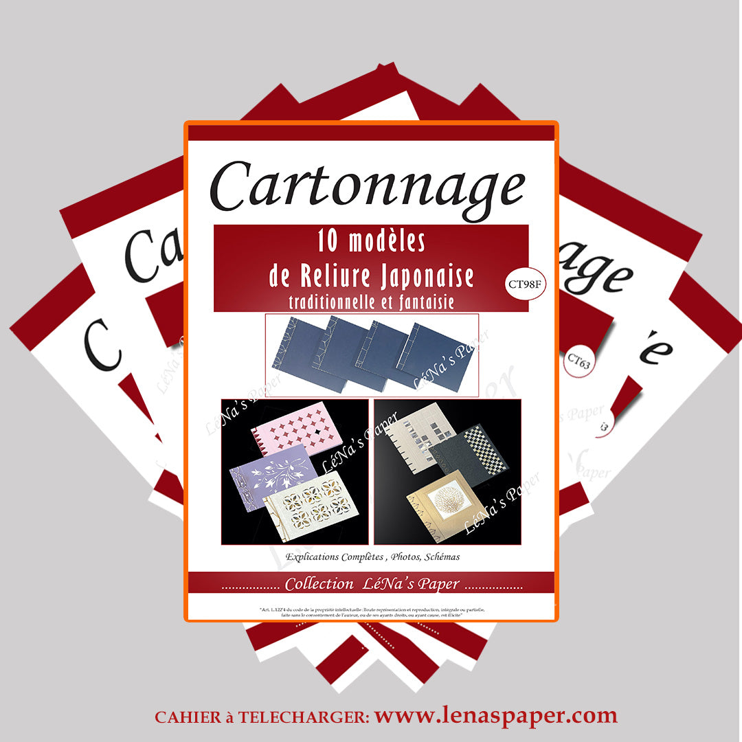 10 Carnets reliure japonaise- Tuto à Télécharger - Cartonnage Débutant - DIY LeNa's Paper