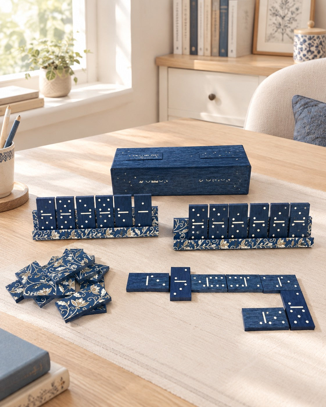 Le DOMINO de MALALA, sa boite de rangement et ses chevalets -Tuto Cartonnage à télécharger Lena's Paper