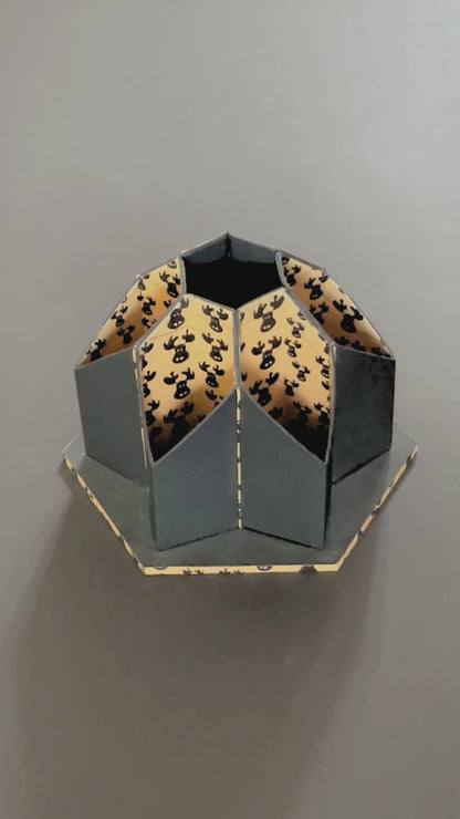 Le Range Pinceaux en Etoile -Tuto Cartonnage à télécharger