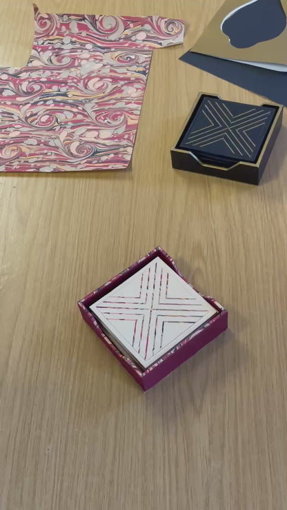 Hildegarde's Coasters - Cardboard Craft Tutorial to Download