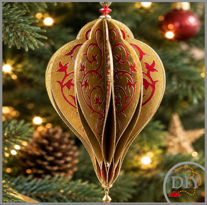 La Boule de Noël Arabesque -Tuto Cartonnage à télécharger (Copie) Lena's Paper