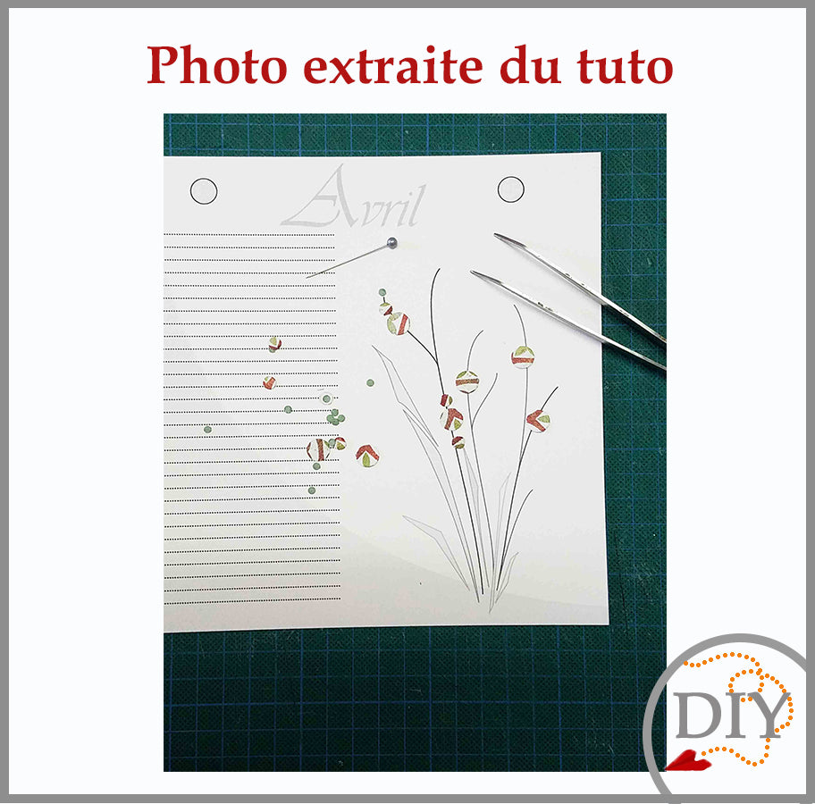 Planche Avril du Calendrier perpétuel - Tuto à Télécharger -Cartonnage niveau Débutant - DIY Lena's Paper