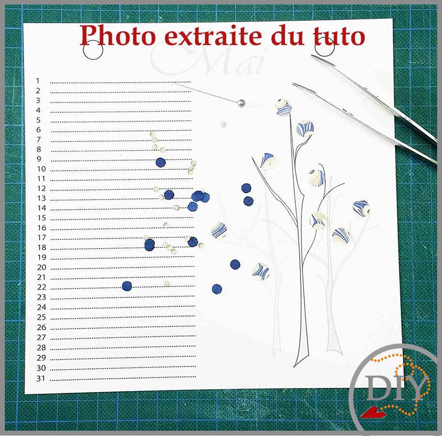 Planche Mai du Calendrier perpétuel - Tuto à Télécharger Lena's Paper