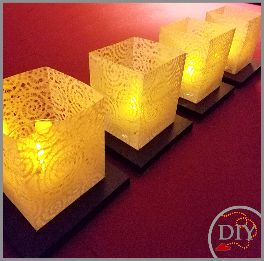 Le Photophore Cube - Tuto cartonnage à Télécharger Lena's Paper