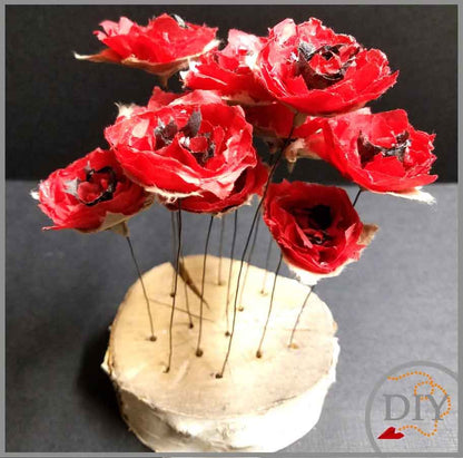 Les Fleurs Poppy - Tuto à Télécharger - Fleur en papier- Débutant - DIY LeNa's Paper